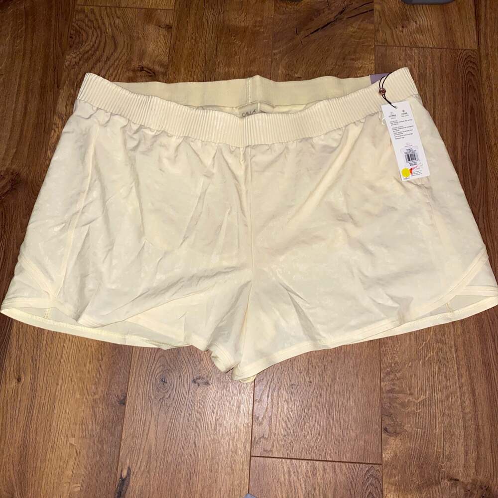 CALIA by Carrie Underwood Swift Performance Shorts Yellow Size XXL